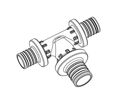 REHAU RAUTITAN Тройник с увеличенным боковым проходом  16-25-16 PX