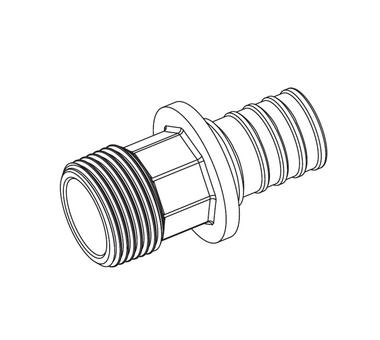 REHAU RAUTITAN Переходник с наружной резьбой 32-R 1 1/4 (RX)